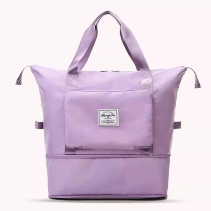 Super Large Capacity Folding Travel Bag (Light Purple)