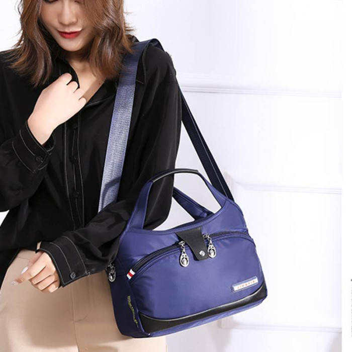High Quality Large Capacity Waterproof Anti-theft Fashion Ladies Bag (Blue)